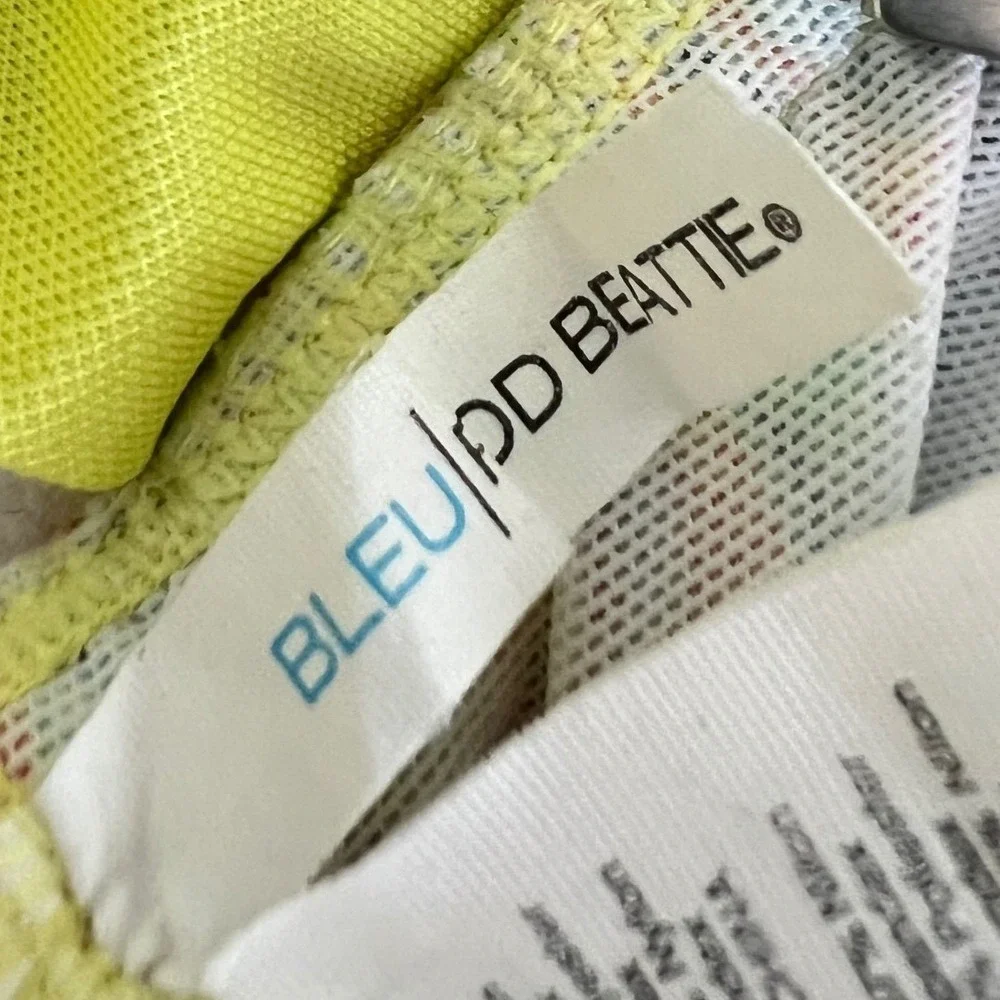 Bleu Rod Beattie Paisley Halter One‎ Piece Swimsuit Plus Size 16W Multi Color